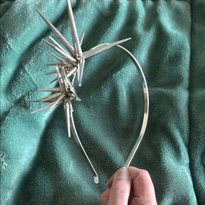 BCBG Max Azria Silver Spiked Headband